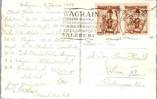 34087 - Salzburg - Wagrein , Wagreiner - Haus , Wiesbachhorn , Gr. Glockner - gelaufen 1959