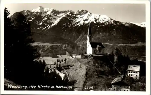 34098 - Tirol - Weerberg , Alte Kirche mit Hochnissl - nicht gelaufen