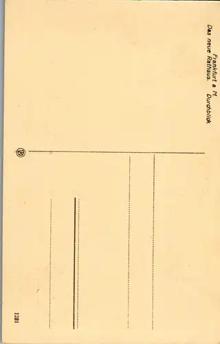 34111 - Deutschland - Frankfurt am Main , Das neue Rathaus , Durchblick - nicht gelaufen