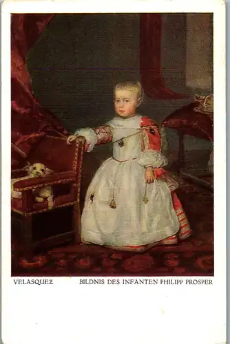 34119 - Künstlerkarte - Velasquez , Bildnis des Infanten Philipp Prosper - nicht gelaufen