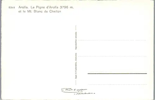 34123 - Schweiz - Arolla , Le Pigne d'Arolla , et le Mt. Blanc de Cheilon - nicht gelaufen