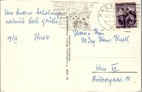 34133 - Salzburg - Radstadt gegen Dachstein , Panorama - gelaufen 1958