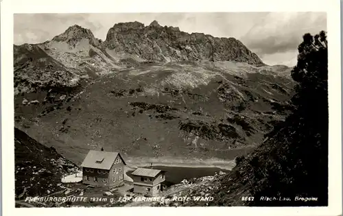 34143 - Vorarlberg - Freiburgerhütte gegen Formarinsee , Rote Wand - nicht gelaufen