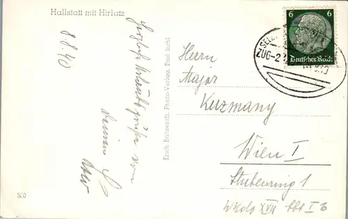 34149 - Oberösterreich - Hallstatt mit Hirlatz - gelaufen 1940