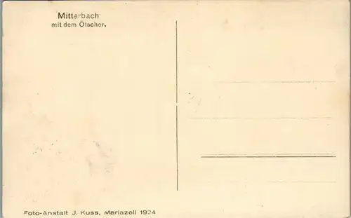 34150 - Steiermark - Mitterbach mit Ötscher , Gemeindealpe - nicht gelaufen 1924