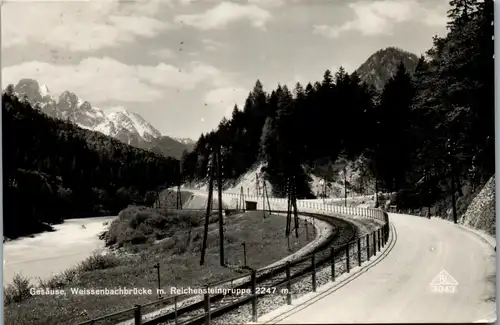 34153 - Steiermark - Gesäuse , Weissenbachbrücke mit Reichensteingruppe - gelaufen 1937