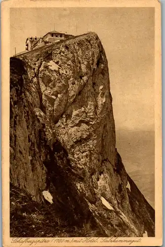 34173 - Salzburg - Schafberg , Schafbergspitze mit Hotel , Salzkammergut - gelaufen