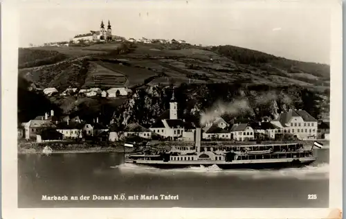 34183 - Niederösterreich - Marbach an der Donau mit Maria Taferl , Dampfer Babenberg - nicht gelaufen 1949