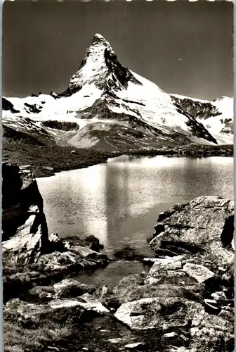 34194 - Schweiz - Zermatt , Stellisee mit Matterhorn - nicht gelaufen