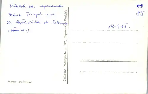 34210 - Portugal - Evora , Templo de Diana e Torre lanterna da Se - nicht gelaufen 1962