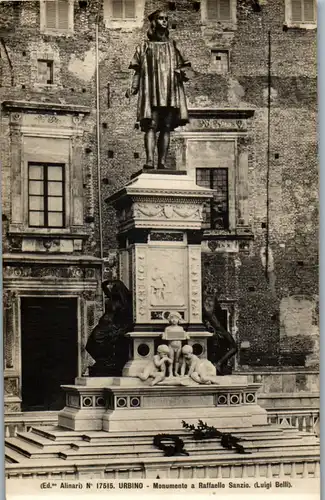 34225 - Italien - Urbino , Monumento a Raffaello Sanzio - nicht gelaufen