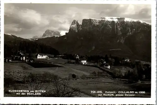 34281 - Italien - Klobenstein am Ritten mit dem Schlern , Collalbo sul Renon presso Bolzano - nicht gelaufen