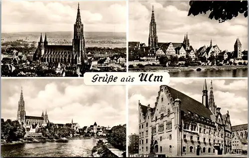 34284 - Deutschland - Ulm a. Donau , Münster , Rathaus , Mehrbildkarte - nicht gelaufen