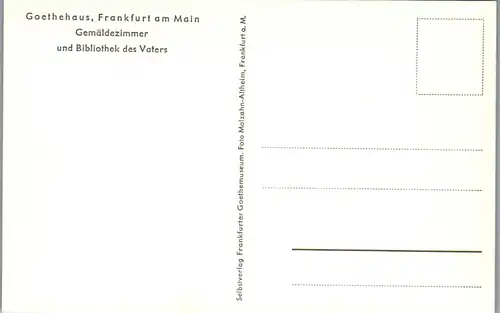 34290 - Deutschland - Goethe Haus , Frankfurt am Main , Gemäldezimmer und Bibliothek des Vaters - nicht gelaufen