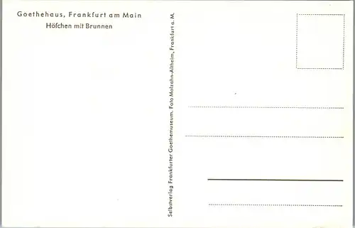 34298 - Deutschland - Goethe Haus , Frankfurt am Main , Höfchen mit Breunnen - nicht gelaufen