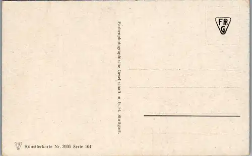 34305 - Künstlerkarte - Motiv Haus , Landschaft - nicht gelaufen