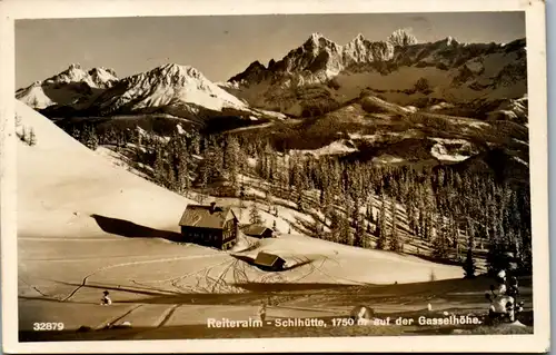 34320 - Steiermark - Schladming , Reiteralm , Schihütte auf der Gasselhöhe - gelaufen 1950