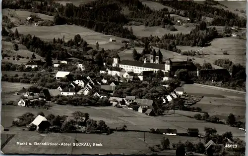 34329 - Steiermark - Seckau , Markt und Benediktiner Abtei - gelaufen 1960