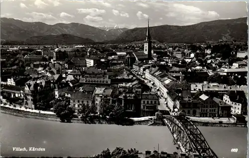 34331 - Kärnten - Villach , Panorama - gelaufen 1958