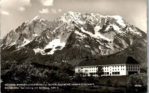 34335 - Steiermark - Raumberg bei Irdning mit Grimming , Höhere Bundeslehranstalt f. Landwirtschaft - gelaufen 1957