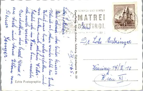 34337 - Tirol - Matrei , Schloss Weissenstein - gelaufen 1965