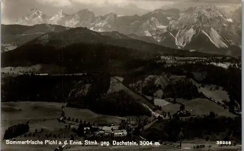 34347 - Steiermark - Pichl an der Enns gegen Dachstein , Panorama - gelaufen 1950