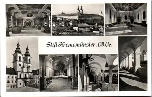 34350 - Oberösterreich - Kremsmünster , Stift , Mehrbildkarte - gelaufen 1956