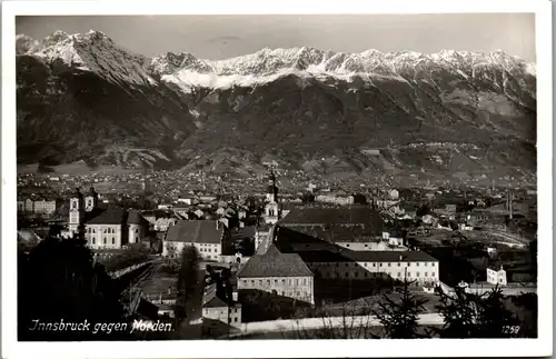 34351 - Tirol - Innsbruck gegen Norden , Panorama - gelaufen 1955