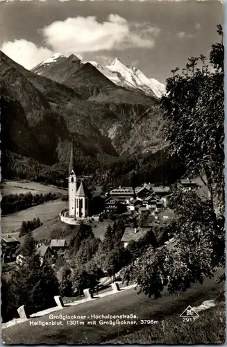 34352 - Kärnten - Heiligenblut , Großglockner Hochalpenstraße mit Großglockner - gelaufen 1953