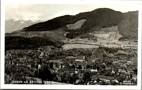 34363 - Steiermark - Leoben mit Reiting , Panorama - gelaufen 1952