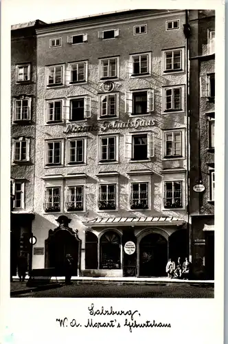 34367 - Salzburg - Wolfgang Amadeus Mozart Geburtshaus - gelaufen 1954