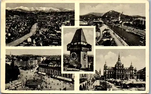 34386 - Steiermark - Graz , Mehrbildkarte - gelaufen 1951