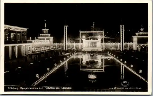 34388 - Schweden - Göteborg , Spegeldammen och Friluftscenan , Liseberg - gelaufen 1954
