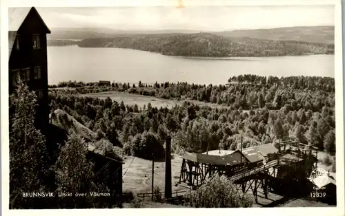 34390 - Schweden - Brunnsvik , Utsikt över Väsman - gelaufen 1954