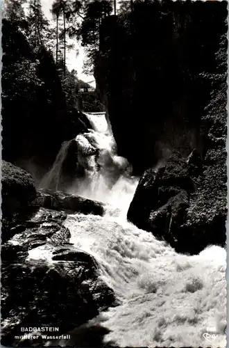 34402 - Salzburg - Badgastein , Bad Gastein , mittlerer Wasserfall - nicht gelaufen