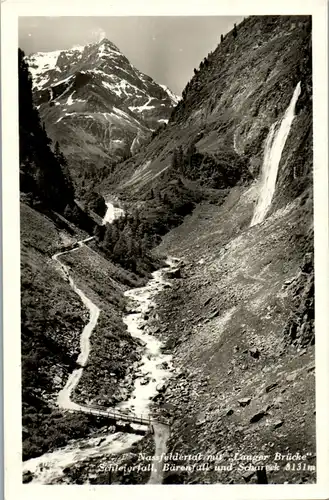 34406 - Salzburg - Nassfeldertal mit Langer Brücke , Schleierfall , Bärenfall und Schareck - gelaufen 1935