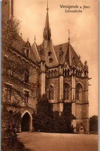 34419 - Deutschland - Wernigerode a. Harz , Schlosskirche - nicht gelaufen