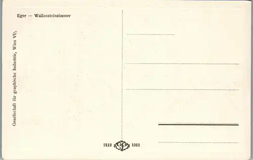 34434 - Tschechische Republik - Eger , Wallensteinzimmer - nicht gelaufen 1918