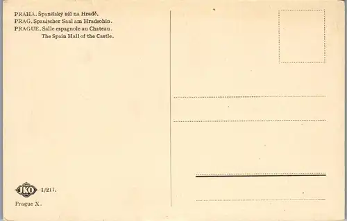 34441 - Tschechische Republik - Praha , Prag , Spanelsky sal na Hrade , Spanischer Saal am Hradschin - nicht gelaufen