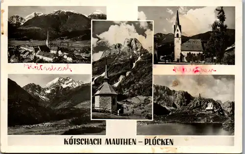 34474 - Kärnten - Kötschach Mauthen , Plöcken - gelaufen 1952