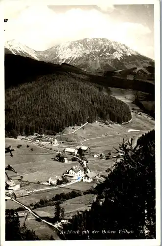 34485 - Steiermark - Aschbach mit der hohen Veitsch - gelaufen 1957