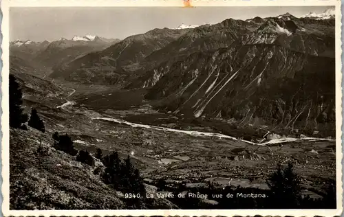 34509 - Schweiz - La Vallee du Rhone vue de Montana - gelaufen 1956