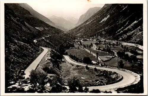 34510 - Frankreich - Route du Col de Puymorens , Le Grand Lacet - gelaufen 1944