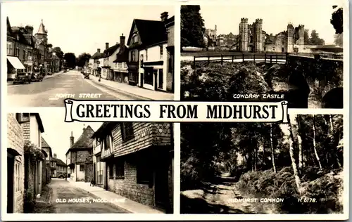 34513 - Großbritannien - Midhurst , North Street , Cowdray Castle , Common - gelaufen 1958