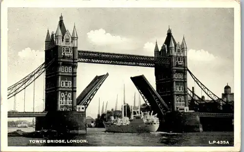 34517 - Großbritannien - London , Tower Bridge - gelaufen 1956