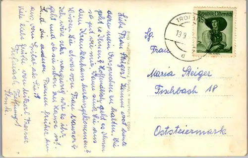 34533 - Steiermark - Trofaiach mit Vordernberger Mauer - gelaufen 1953