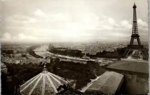 34537 - Frankreich - Paris , La Vallee de la Seine et la Tour Eiffel pris du Trocadero - nicht gelaufen