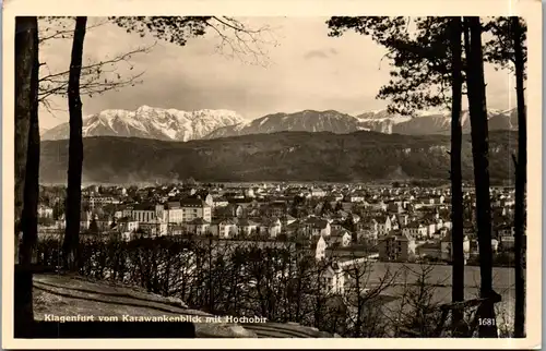 34561 - Kärnten - Klagenfurt vom Karawankenblick mit Hochobir - gelaufen 1949