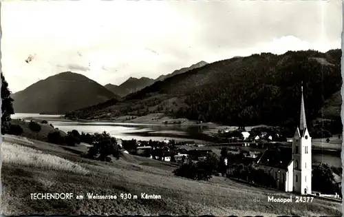 34562 - Kärnten - Techendorf am Weissensee , Panorama - gelaufen 1959