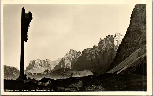 34576 - Tirol - Karwendel , Abend am Hochalmsattel - gelaufen 1948